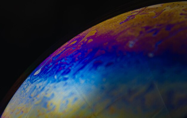 macro photography of a soap bubble