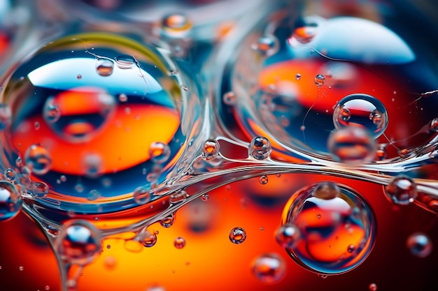 Photo macro photography of water and oil