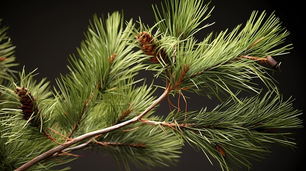 Macro Pine Needle Cluster (Cluster met pijnbomen)