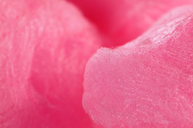 Macro of pink cotton candy as background