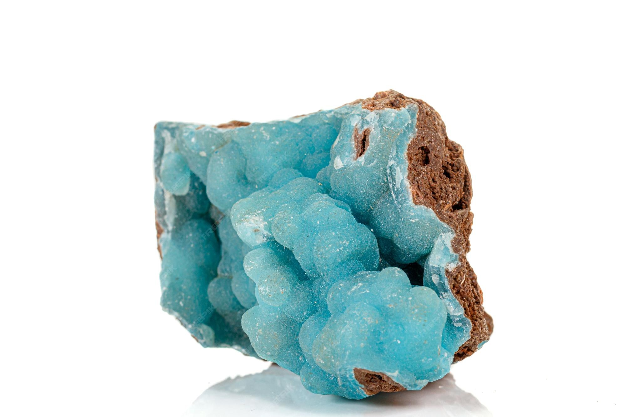 Premium Photo | Macro pink smithsonite mineral stone on microcline on white  background
