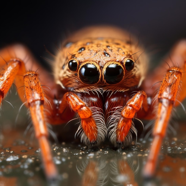 macro shot of an adorable yet perilous spider Get lost in its intricate details Generative AI