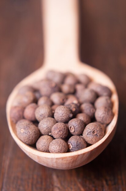 Macro shot of allspice