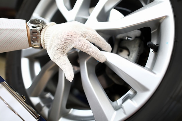 Macro shot of automobile component