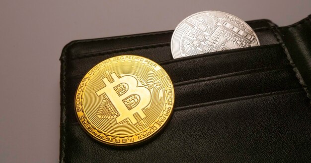 ビットコイン暗号通貨のマクロ撮影