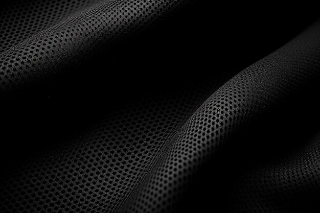 Macro shot of black fabric with intricate texture