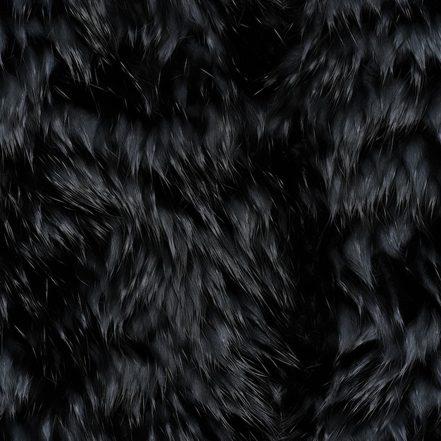 Photo macro shot of a black fur texture on a panther