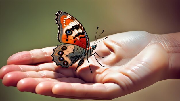 A macro shot capturing the tenderness of a butterfly