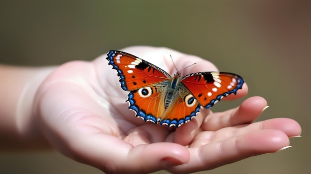 Макро снимок, изображающий нежность бабочки