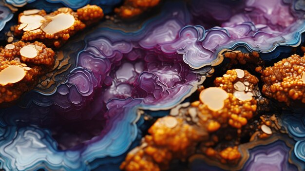 Photo macro shot of a colorful mineral hd 4k