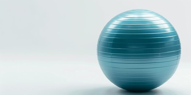 Macro Shot of Exercise Ball on White Background Premium AI generated image