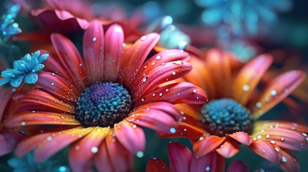 A macro shot of a flower in summer