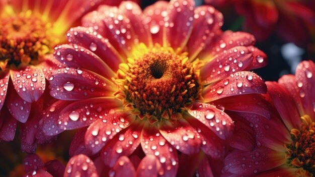 A macro shot of a flower in summer