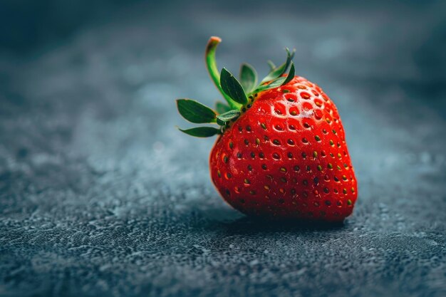 Macro shot of a luscious strawberry with its vivid red surface and seedspeckled texture