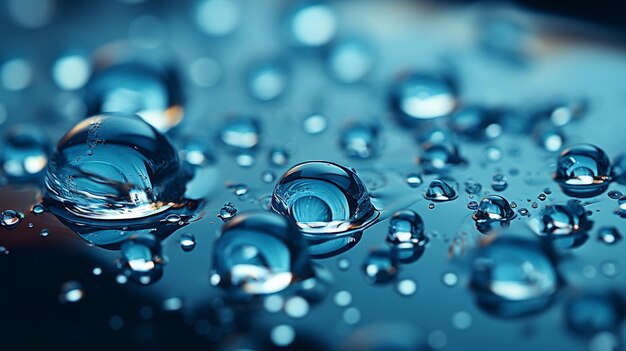 macro shot of oil drops on a black background