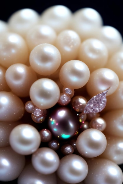 Macro Shot Of the Pearls Background Wallpaper