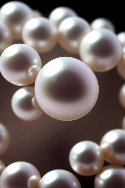 Macro Shot Of the Pearls Background Wallpaper