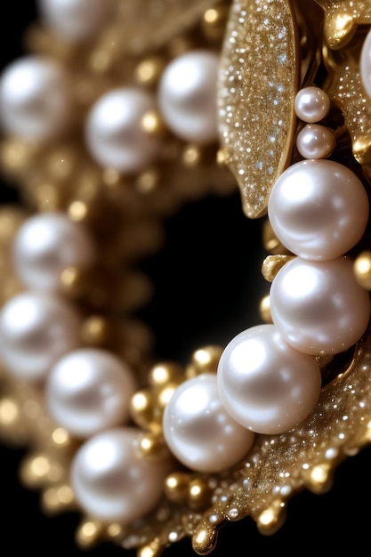 Macro Shot Of the Pearls Background Wallpaper