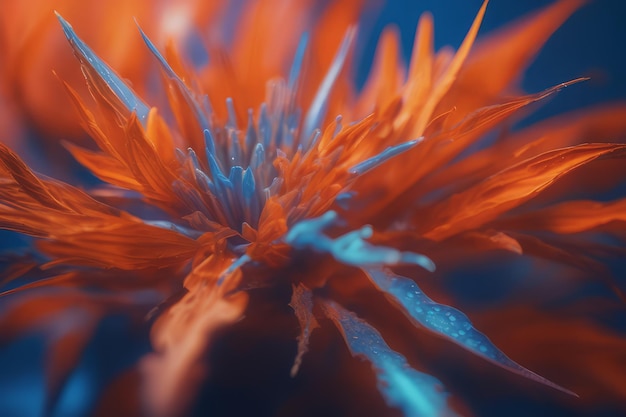 Макро снимок красного цветка с капелькой воды в воде с капельками воды в солнечном светемакро снимок красного фло