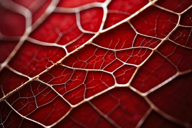 Macro shot revealing the intricate network of veins in a leaf