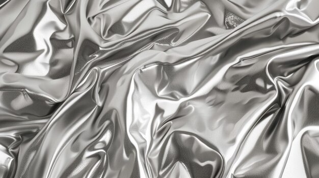 Macro shot of a silver sequined fabric