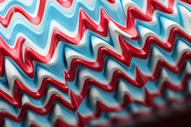 Photo macro shot of toothpaste squeezed out in a zigzag pattern