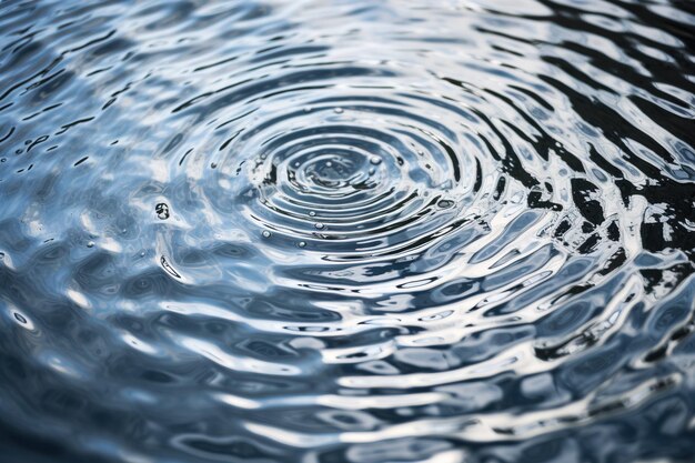 Macro shot of water ripples in a pool