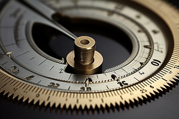 Macro shots of mathematical instruments like rulers protractors and compasses