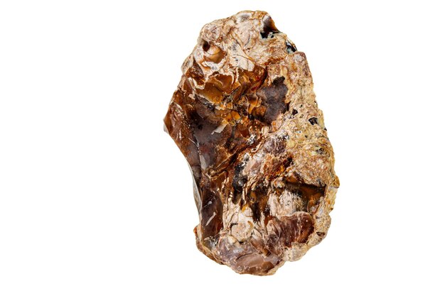 Macro stone Jasper mineral on white background