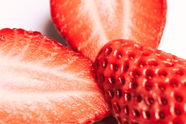 Photo macro strawberry texture