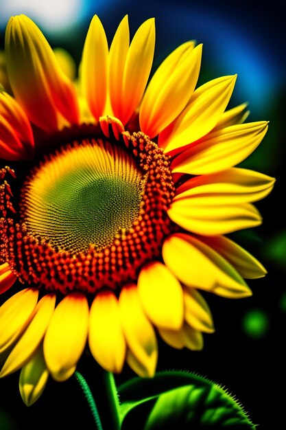 Macro sunflower nature background