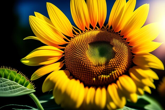 Macro sunflower Nature background