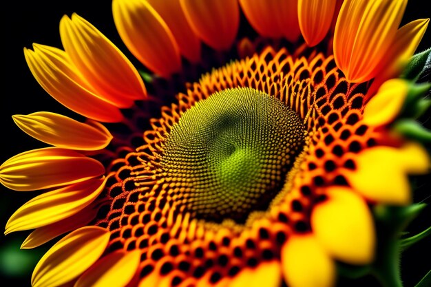 Macro sunflower nature background