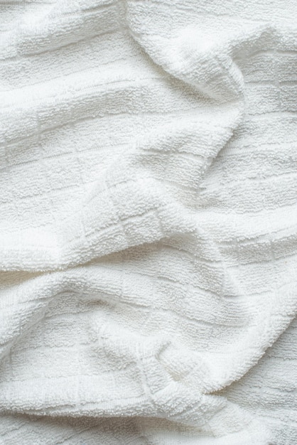 Macro texture of white towel