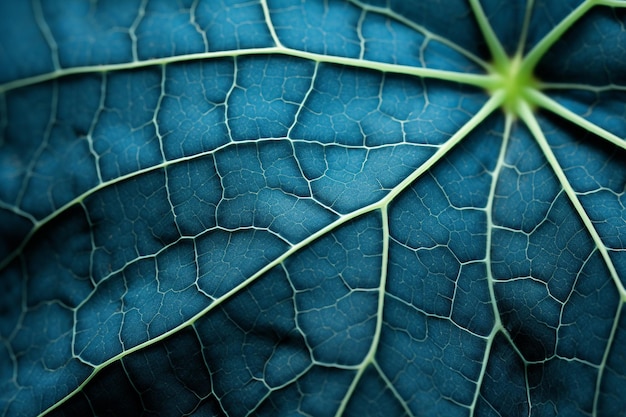 Macro van blauwgroen blad