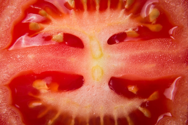 Macro van gesneden tomaten