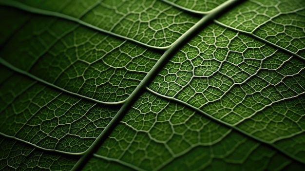 macro van groene bladeren Het is een prachtig oppervlaktepatroon van AI