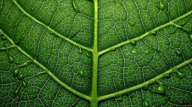 macro van groene bladeren Het is een prachtig oppervlaktepatroon van AI