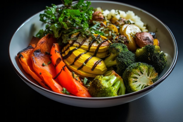 Macro Veggie Bowl dinner Recipe Food Photography