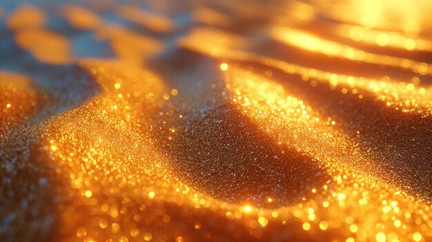 Macro view of golden sand