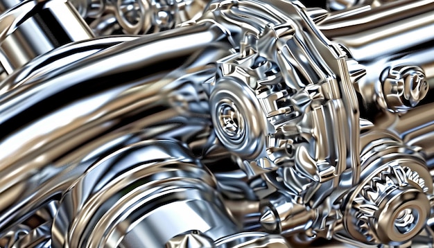 Macro View of Metallic Gears