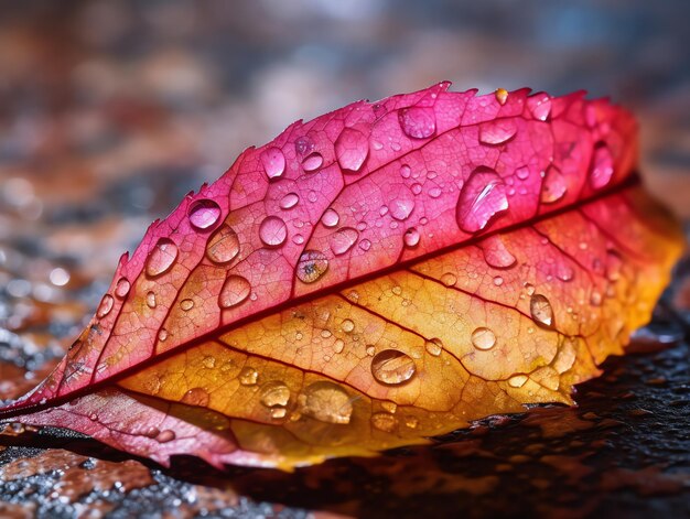 A Macro View of Natures Colorful Drops