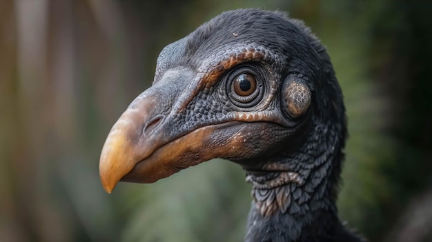 Photo macro view of a realistic dodo bird extinct avian species reminder of biodiversity preservation