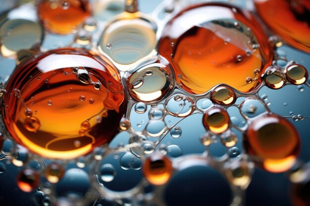 Photo macro view of soda bubbles