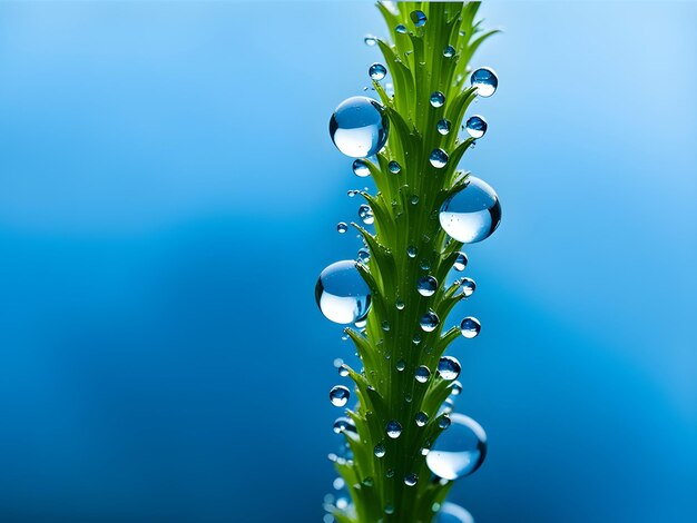 Foto macro gocce d'acqua sulle piante