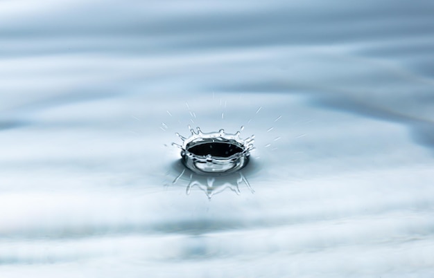 macro waterdruppelBlauwe spatten waterdruppels ronde waterdruppels in glas druppels spatten sprays