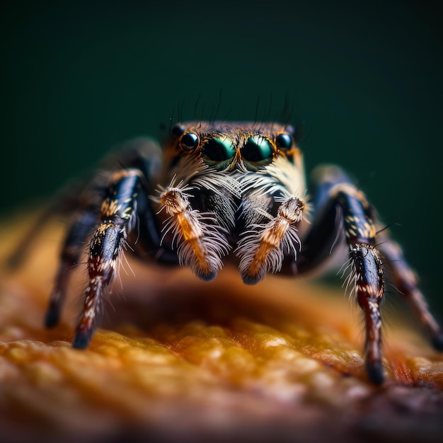 Macro wildlife spider Mooi insect met details in de natuur Generatieve AI