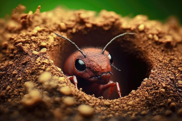 Macro-zoom op mierenhol