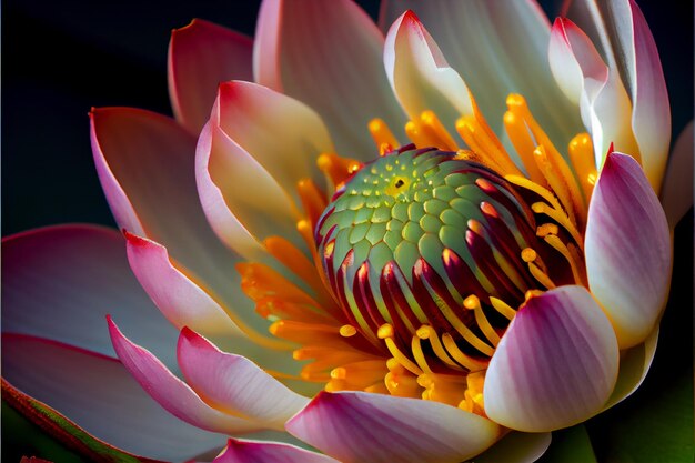 Foto macrobeeld van een mooie bloem, zeer vormbeeld