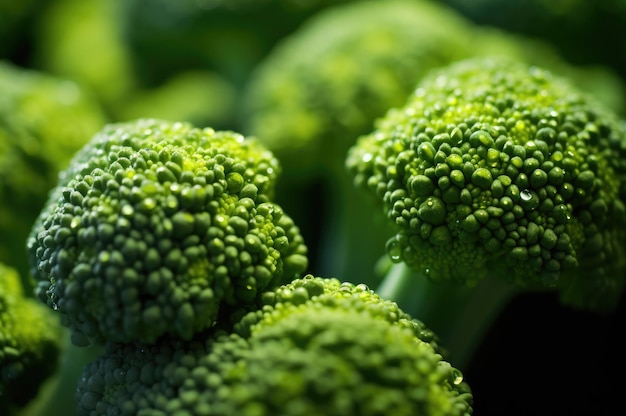 Macrofoto van broccoli kool